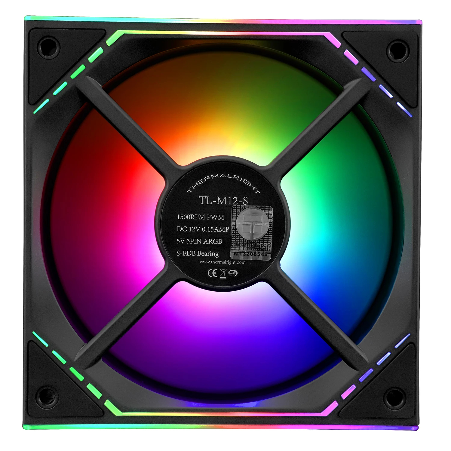 Вентилатор Thermalright TL-M12-S Infinity Mirror aRGB Lighting Black Fan 120mm