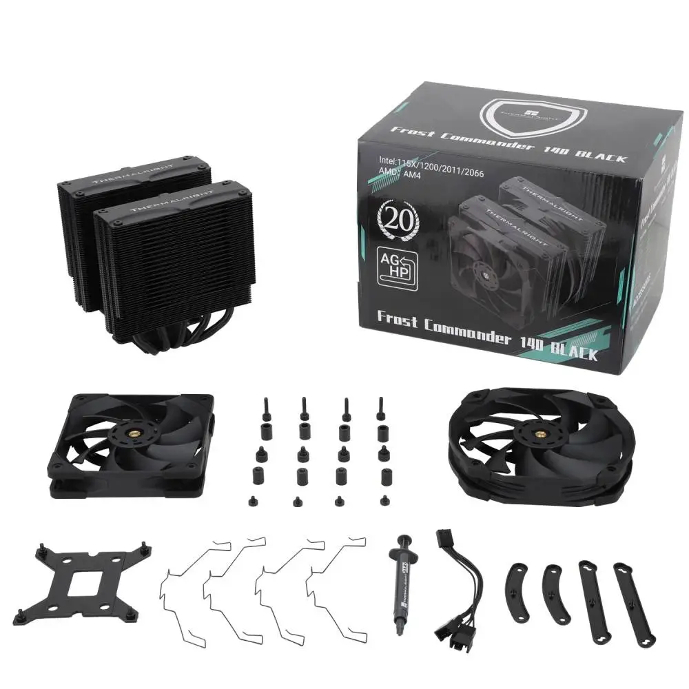 Охладител за процесор Thermalright Frost Commander 140 Black Dual-Tower CPU Cooler