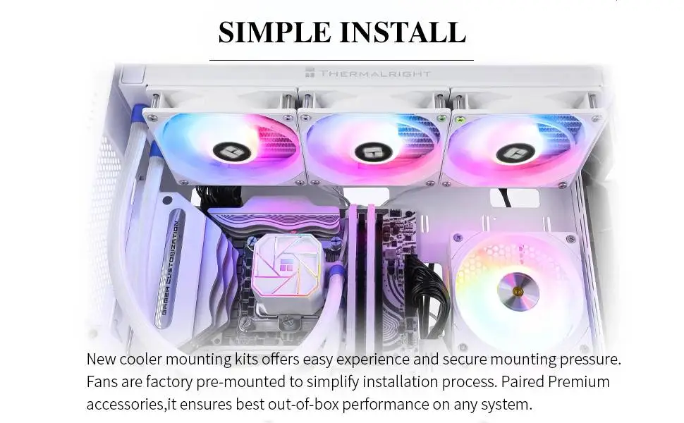 Водно охлаждане Thermalright Aqua Elite 360 White A-RGB V3 Water Cooling