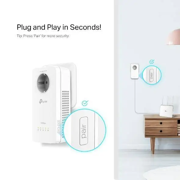 PowerLine адаптер TP-Link TL-WPA8631P WiFi, 1 брой