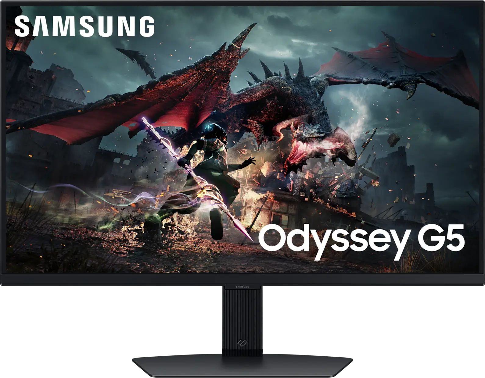 Монитор Samsung Odyssey G5 G50D LS27DG500EUXE, 27", IPS, QHD 2560x1440, 180Hz, 1ms, HDR, DP, HDMI, AMD FreeSync/G-Sync