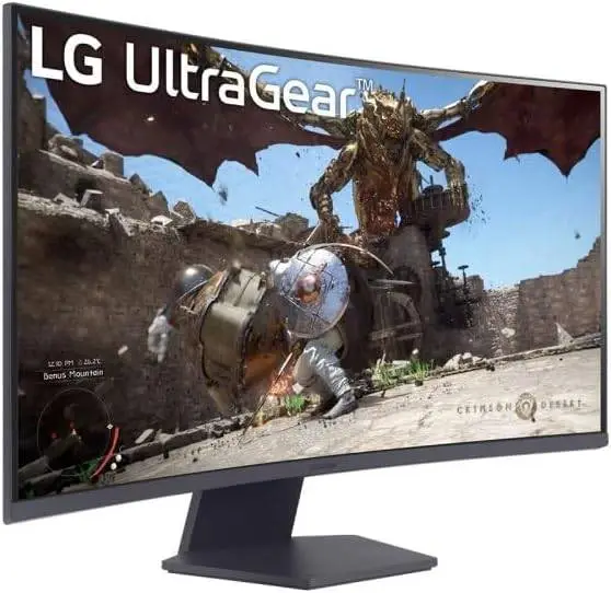 Монитор LG UltraGear 32GS60QC-B, 32" Curved 1000R, VA, QHD 2560x1440, 180Hz, 1ms, HDR10, AMD FreeSync