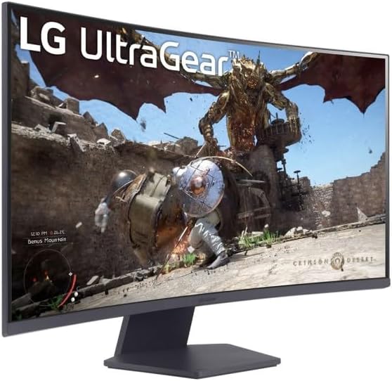 Монитор LG UltraGear 32GS60QC-B, 32" Curved 1000R, VA, QHD 2560x1440, 180Hz, 1ms, HDR10, AMD FreeSync