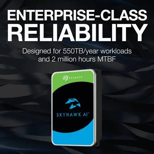 Твърд диск Seagate SkyHawk AI 24TB 3.5" 7200rpm 512MB SATA3 6Gb/s - ST24000VE002
