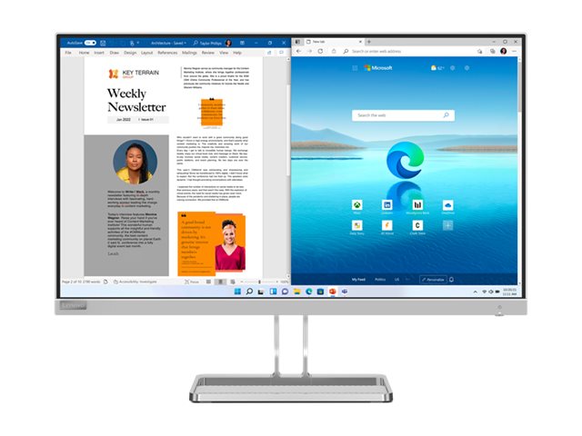 Монитор Lenovo L27i-4A 27" IPS, FHD 1920x1080, 100Hz, 1ms, HDMI, VGA, Speakers - 67BEKAC1EU