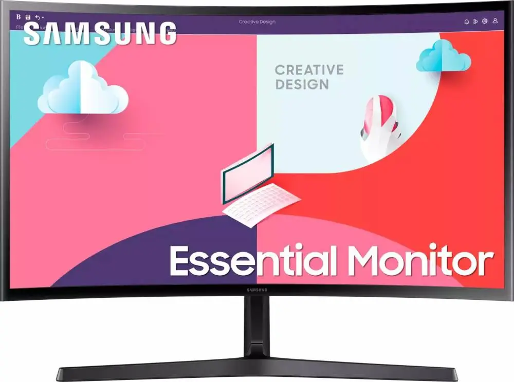 Монитор Samsung S3 S36C LS24C364EAUXEN, 24" Curved 1800R, VA, FHD 1920x1080, 75Hz, 4ms, HDMI, VGA