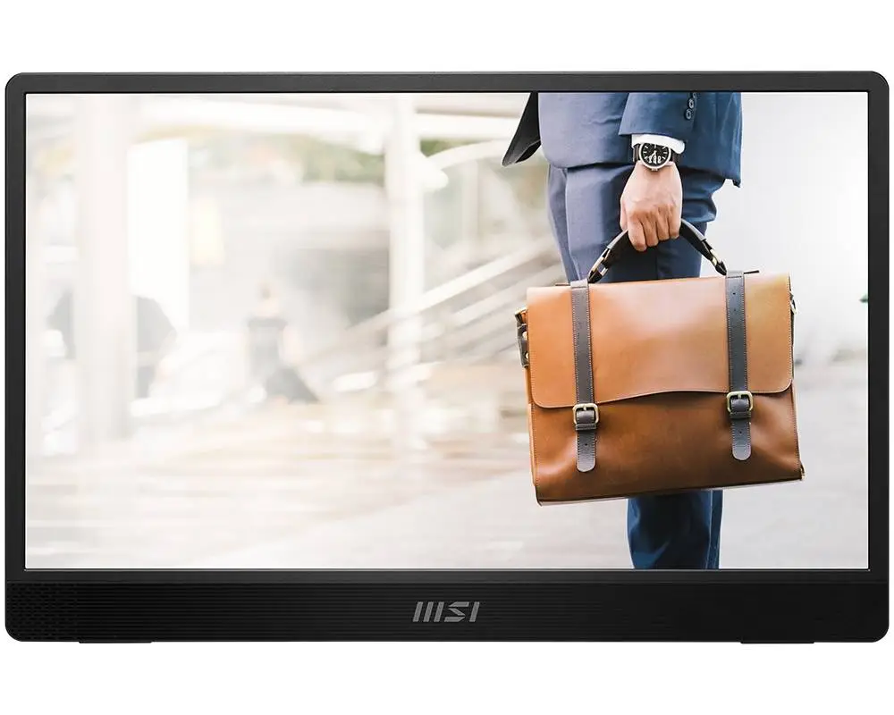 Монитор MSI PRO MP161, 15.6" IPS, FHD 1920x1080, 60Hz, 4ms, USB Type-C, Mini-HDMI - 9S6-3PB70H-045