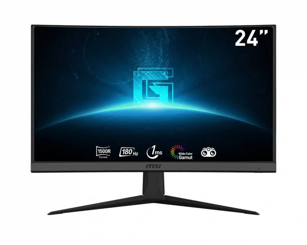 Монитор MSI G24C6 E2, 23.6", VA Curved 1500R, FHD 1920x1080, 180Hz, 1ms, Adaptive-Sync, HDMI, DP