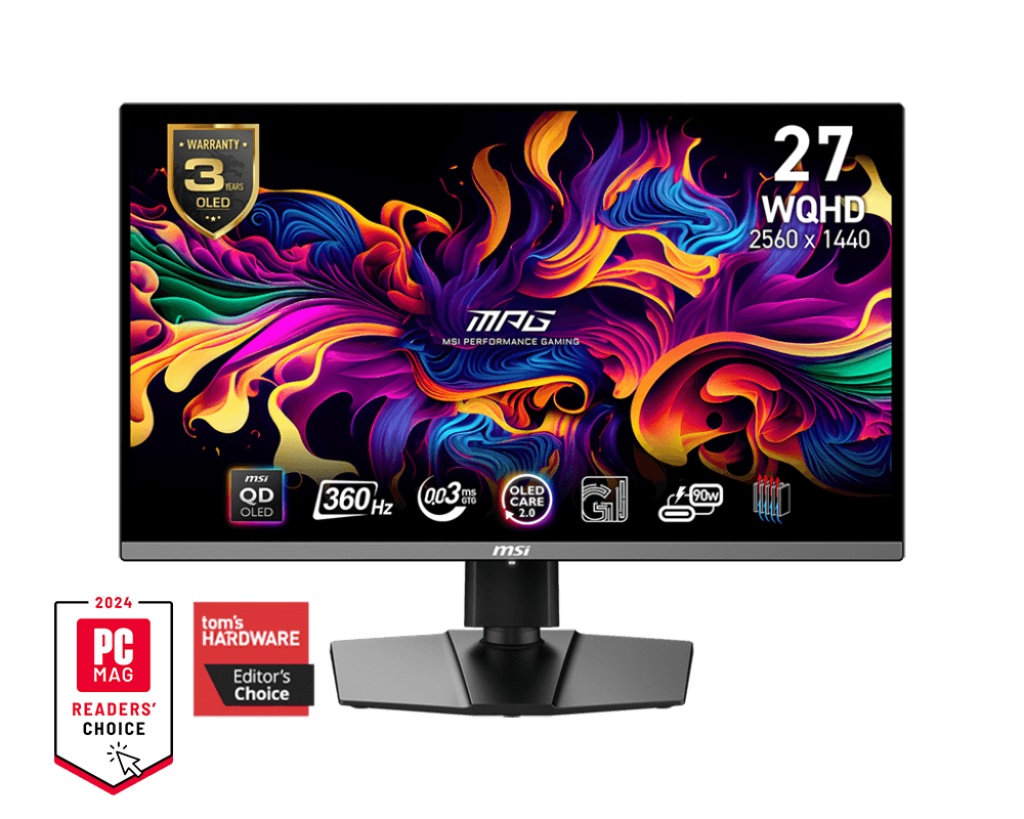 Монитор MSI MPG 271QRX QD-OLED, 27", OLED, WQHD 2560x1440, 360Hz, 0.03ms, HDR400, AMD FreeSync Premium Pro