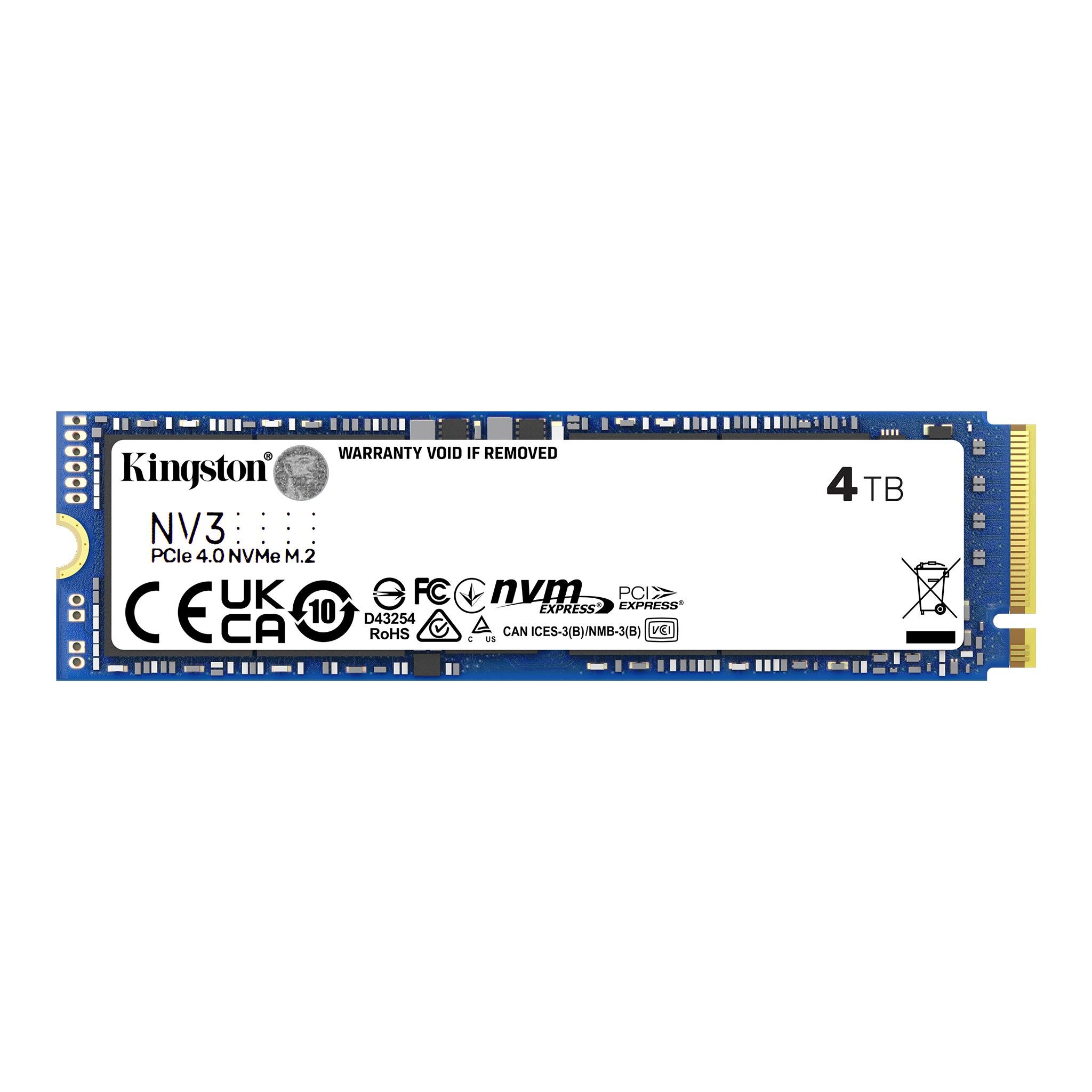 Диск SSD Kingston NV3 4TB M.2 2280 NVMe PCIe Gen 4.0 x4 - SNV3S/4000G