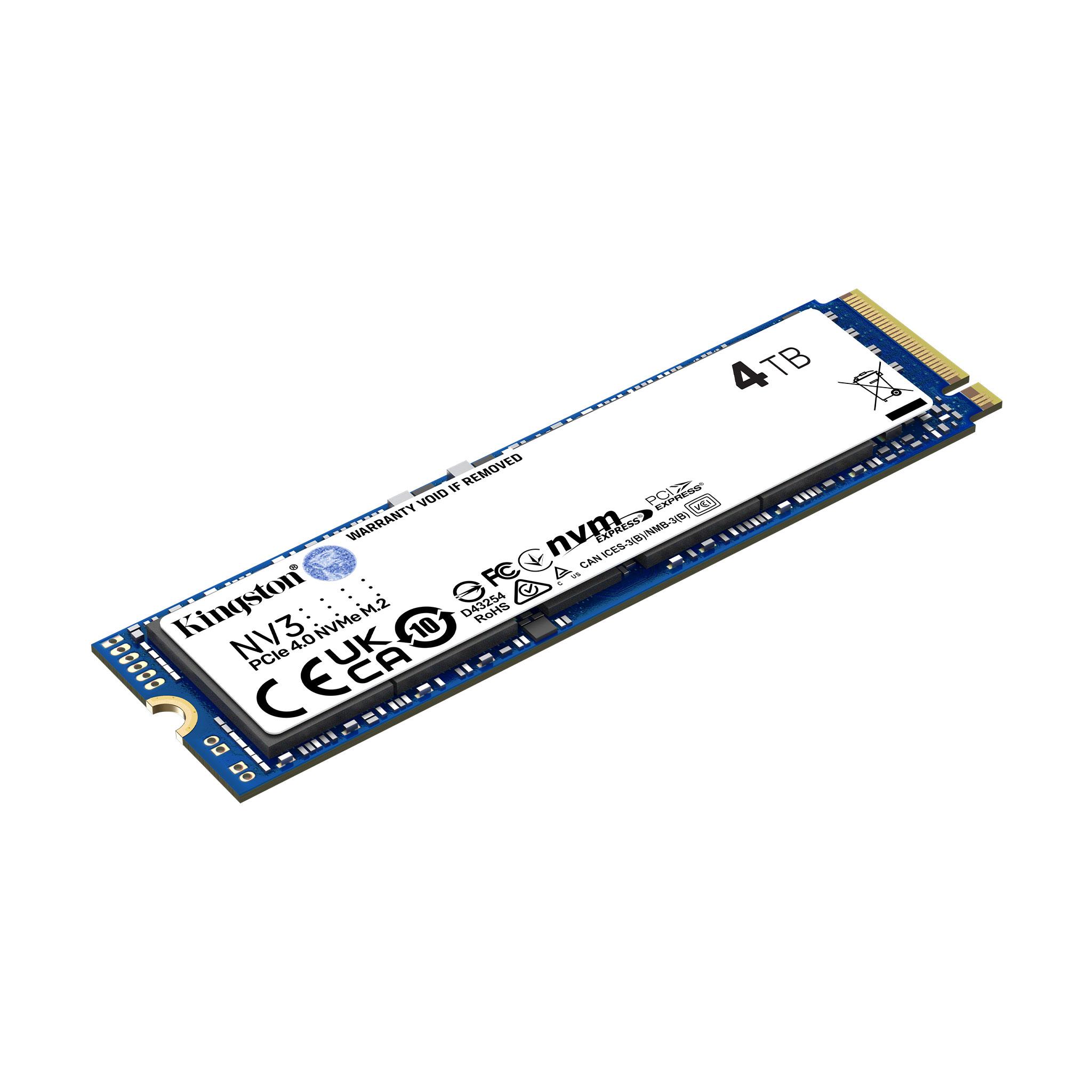 Диск SSD Kingston NV3 4TB M.2 2280 NVMe PCIe Gen 4.0 x4 - SNV3S/4000G