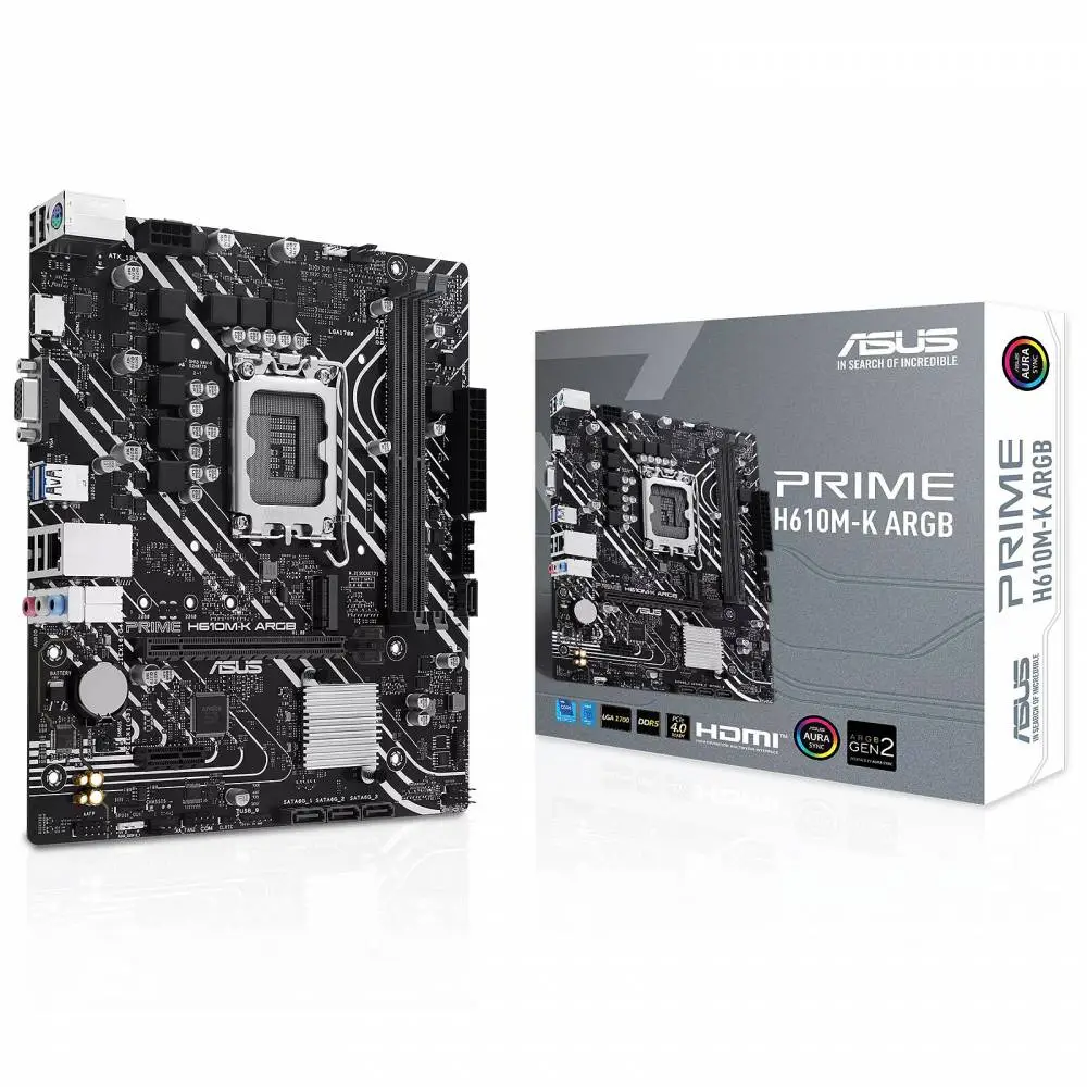 Дънна платка ASUS PRIME H610M-K ARGB D5 LGA1700