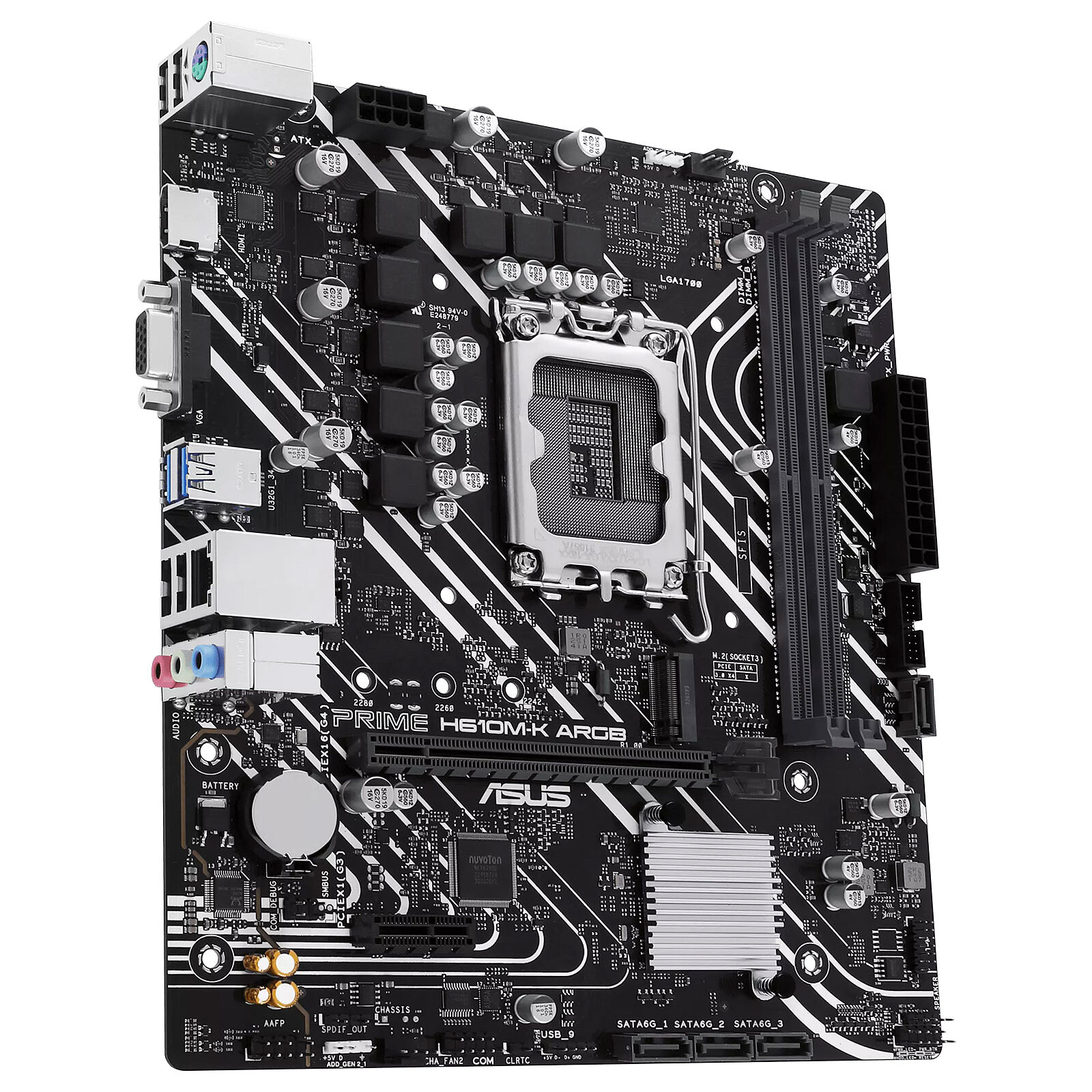 Дънна платка ASUS PRIME H610M-K ARGB D5 LGA1700
