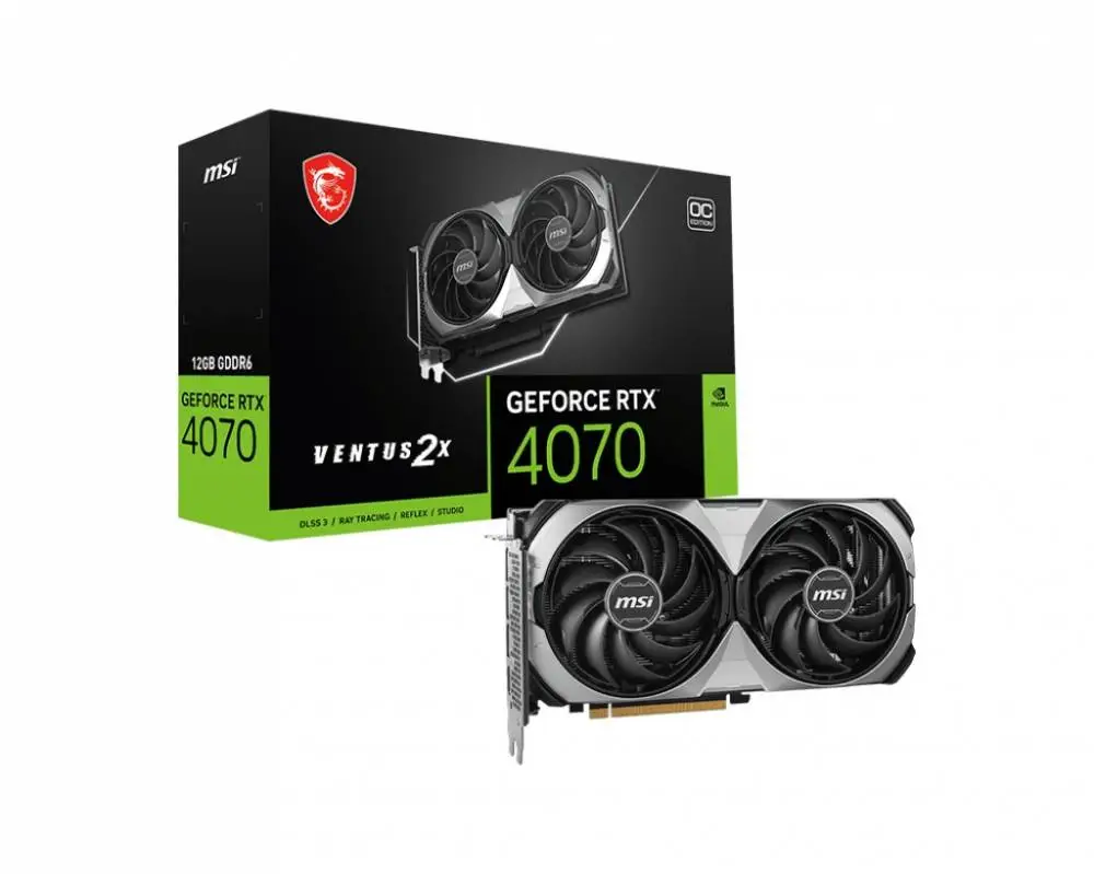Видео карта MSI GeForce RTX 4070 VENTUS 2X E1 12G OC - 912-V512-018