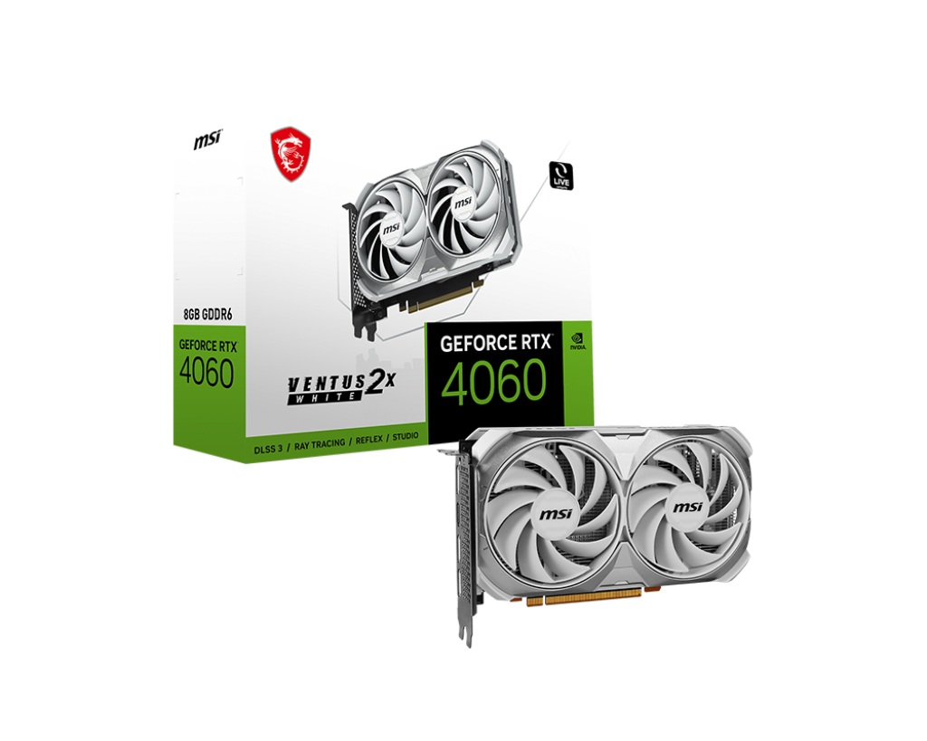 Видео карта MSI GeForce RTX 4060 VENTUS 2X WHITE 8G - 912-V516-083