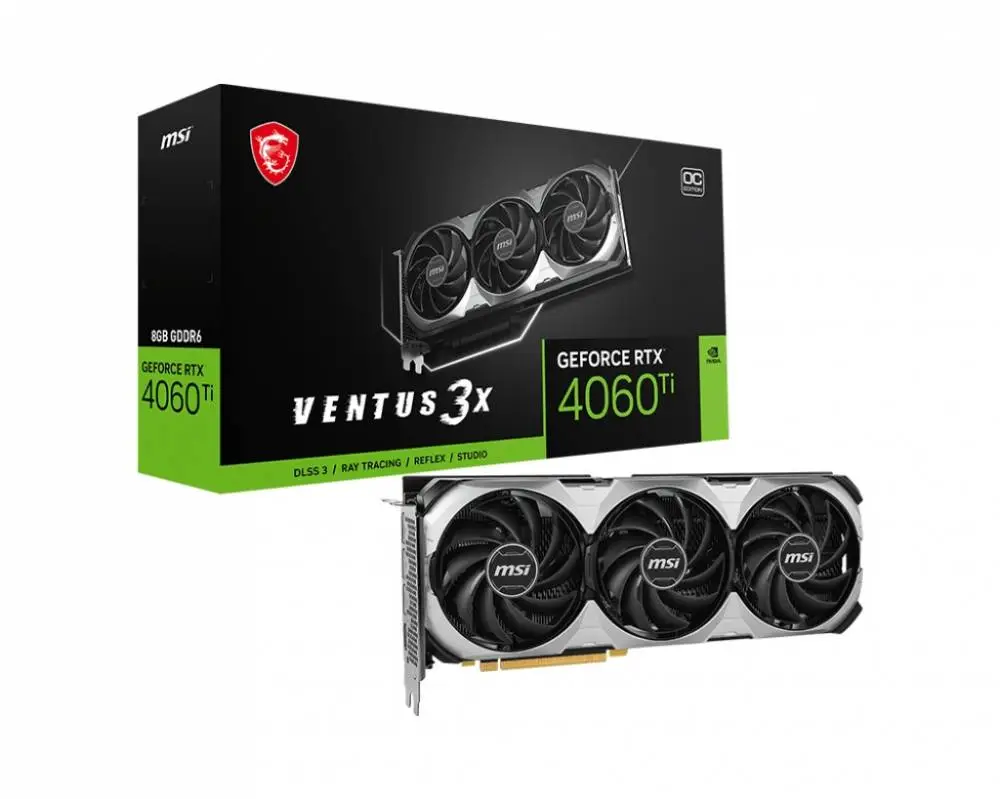 Видео карта MSI GeForce RTX 4060 Ti VENTUS 3X E 8G OC - 912-V515-218