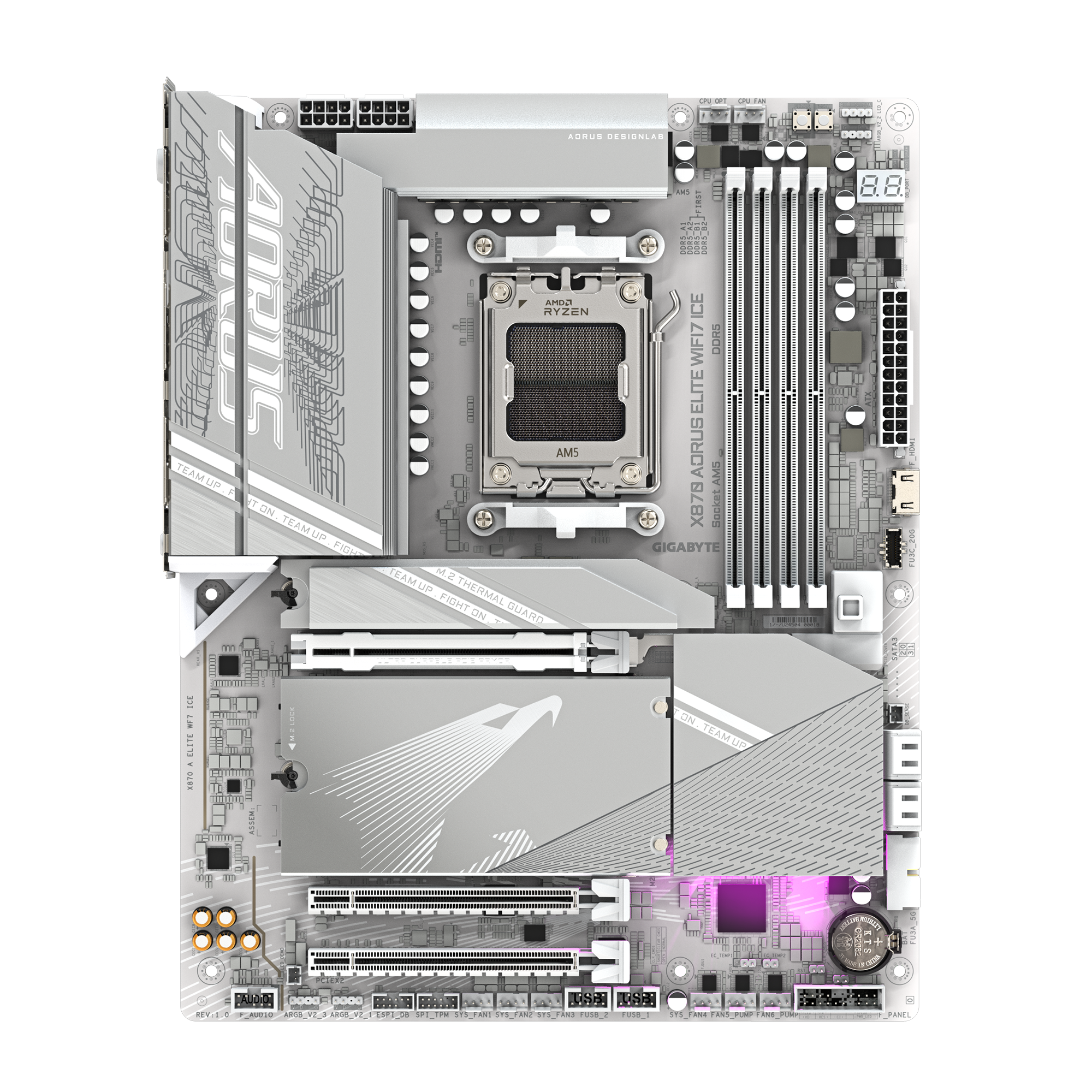 Дънна платка Gigabyte X870 AORUS ELITE ICE WIFI 7