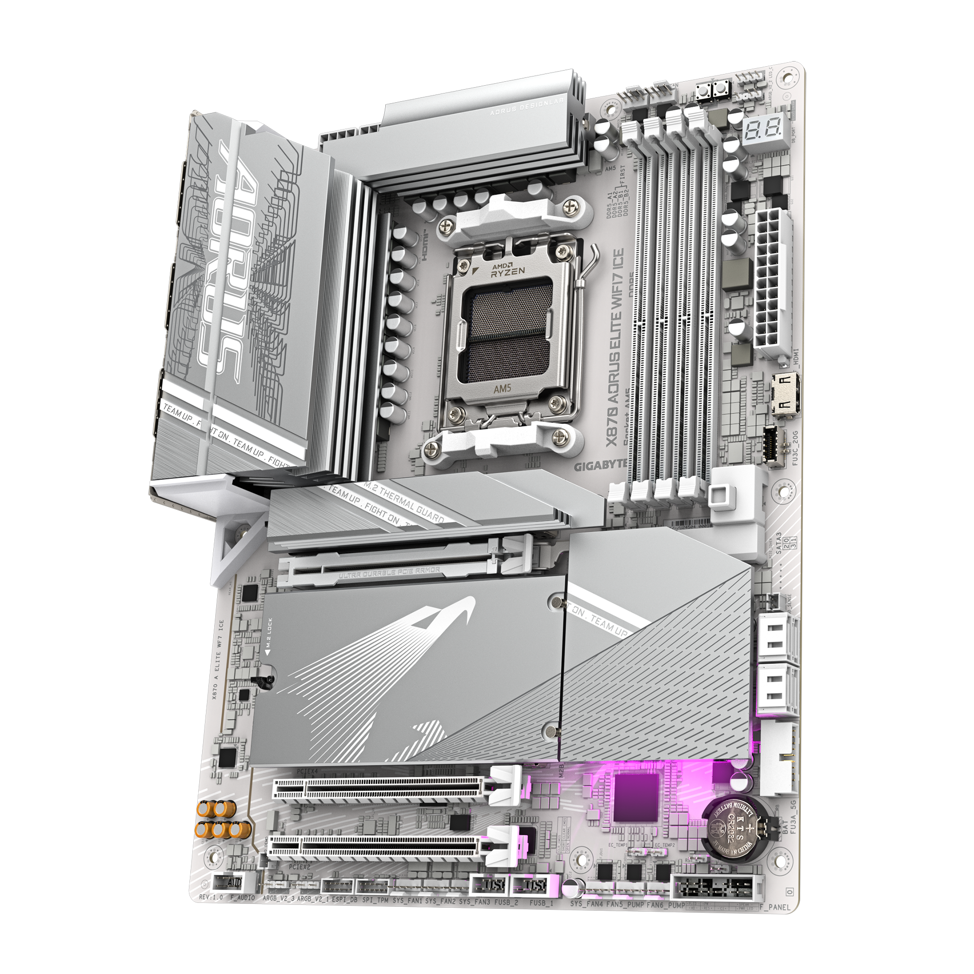 Дънна платка Gigabyte X870 AORUS ELITE ICE WIFI 7