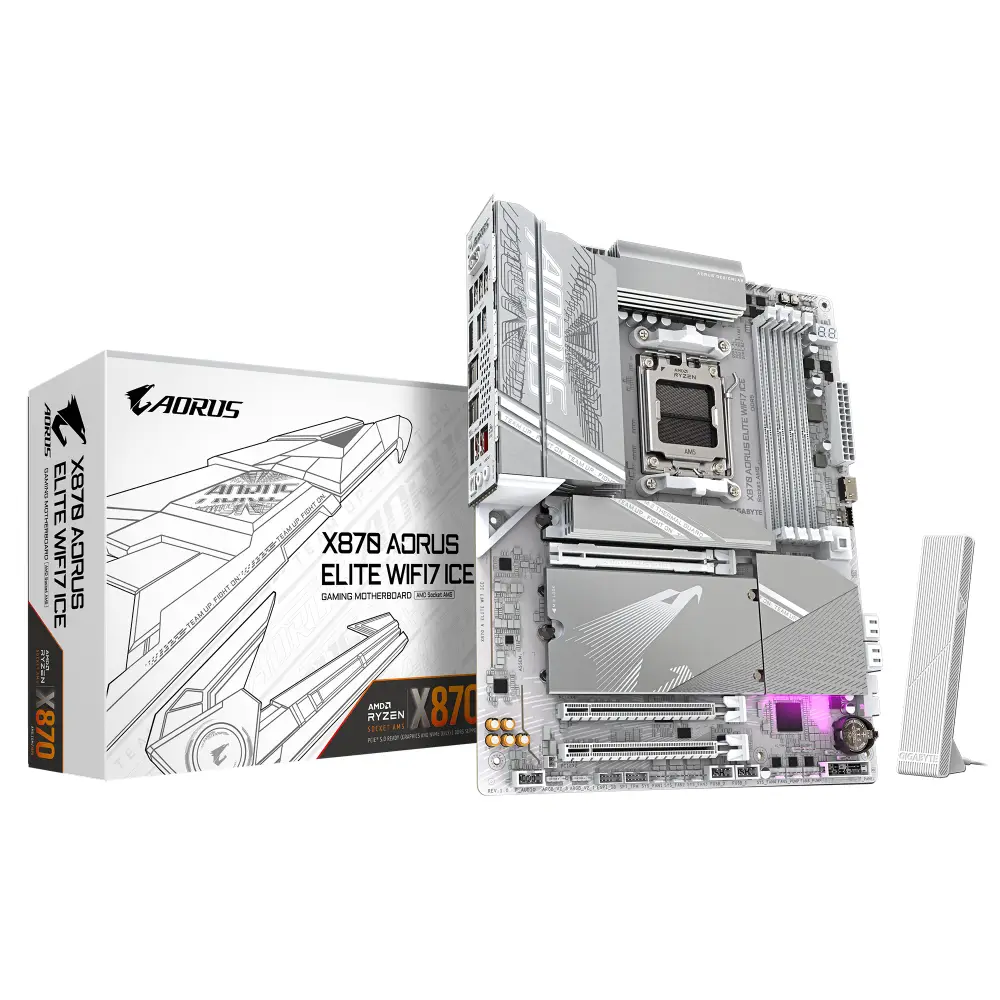 Дънна платка Gigabyte X870 AORUS ELITE ICE WIFI 7