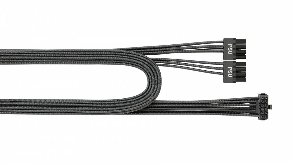 Модулен кабел Seasonic Modding Cable 600W Black 90 degree PCIe 5.0 12VHPWR - SS-2x8P-90-12V-2x6-600-BK