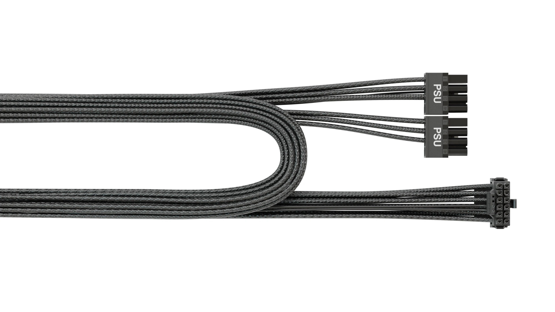 Модулен кабел Seasonic Modding Cable 600W Black 90 degree PCIe 5.0 12VHPWR - SS-2x8P-90-12V-2x6-600-BK