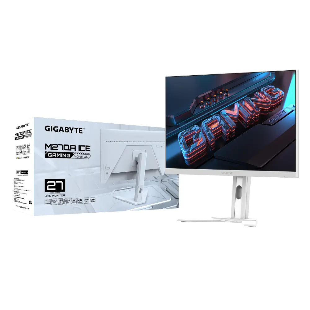 Монитор Gigabyte M27QA ICE, QHD 2560x1440, 180hz, 1 ms, HDR400, AMD FreeSync Premium