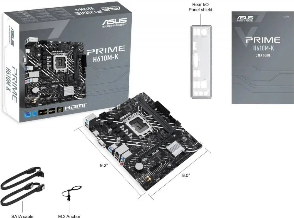 Дънна платка ASUS PRIME H610M-K LGA1700