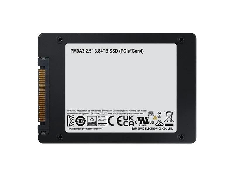 Диск SSD SAMSUNG Server PM9A3 3.84TB 2.5" PCIe 4.0 - MZQL23T8HCLS-00W7