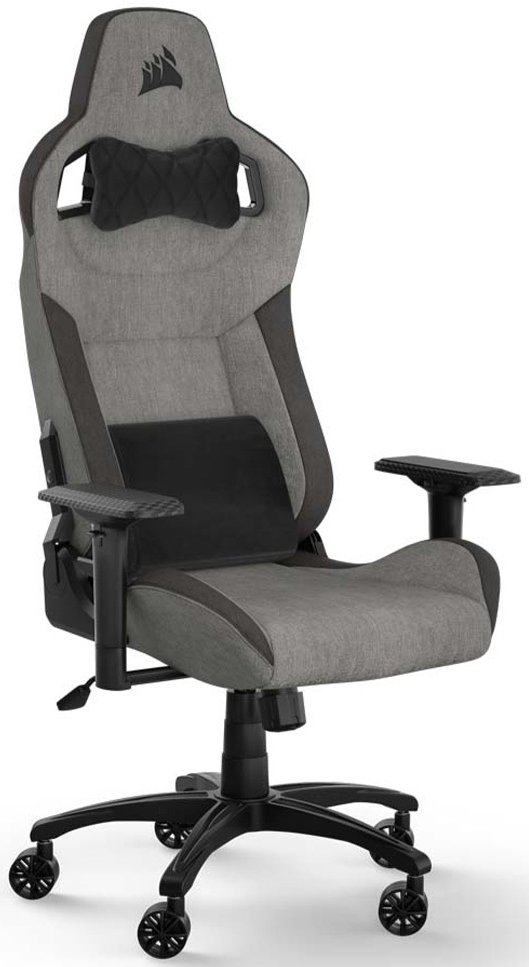 Gaming chair CORSAIR T3 Rush 2023 Fabric Gaming Chair Grey - CF-9010056-WW and Charcoal