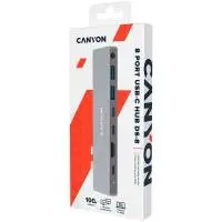 USB хъб CANYON hub DS-8 8in1 Thunderbolt 4k Space Grey