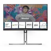Монитор AOC Q27U3CV, 27", IPS, QHD 2560x1440, 75Hz, 4ms, HDR400, Adaptive Sync, Flicker Free, KVM, USB Type-C