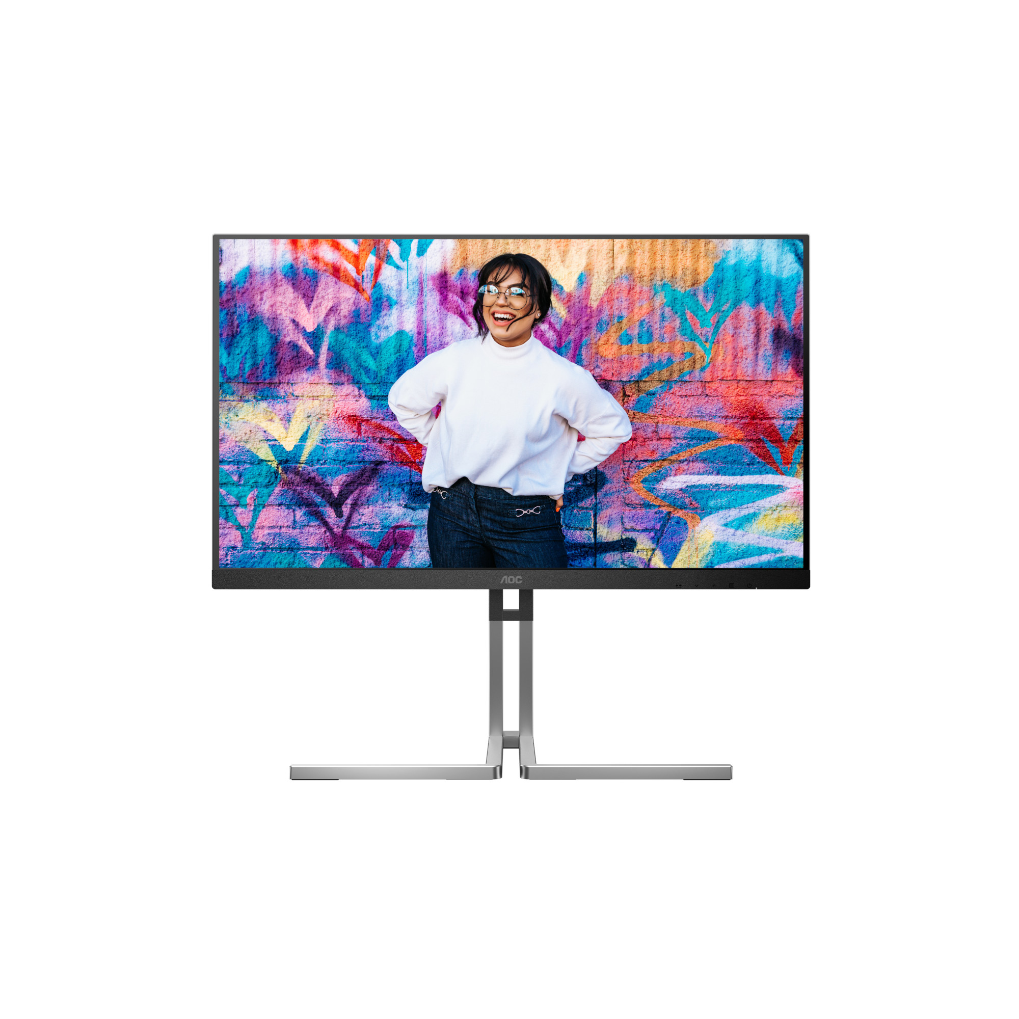 Монитор AOC Q27U3CV, 27", IPS, QHD 2560x1440, 75Hz, 4ms, HDR400, Adaptive Sync, Flicker Free, KVM, USB Type-C