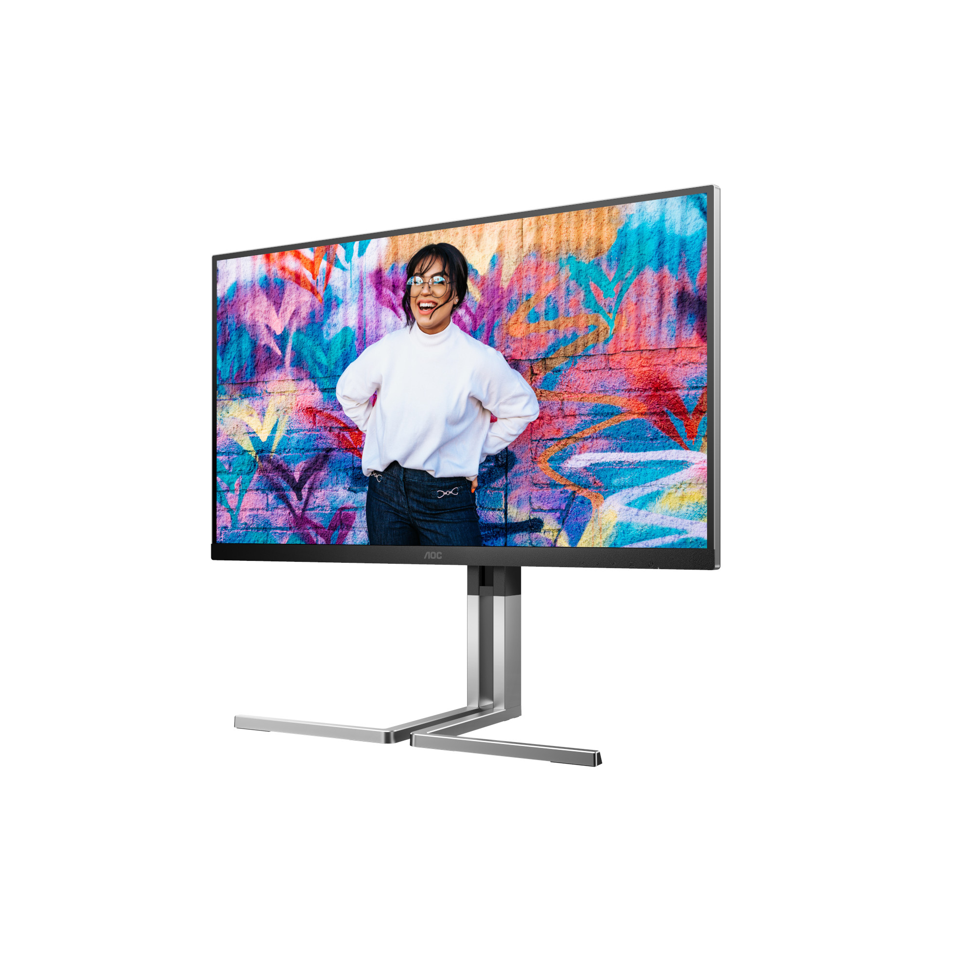 Монитор AOC Q27U3CV, 27", IPS, QHD 2560x1440, 75Hz, 4ms, HDR400, Adaptive Sync, Flicker Free, KVM, USB Type-C