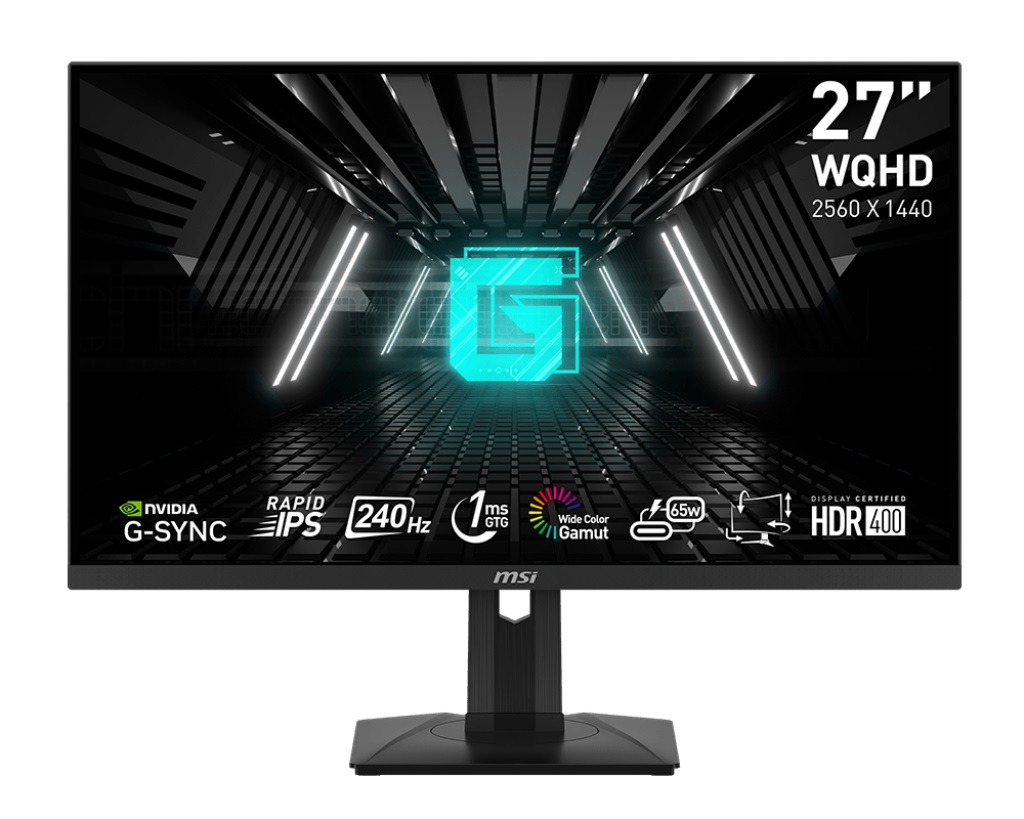 Monitor MSI G274QPX 27", IPS, QHD 2560x1440, 240Hz, 1ms, HDR400, G-sync compatible, USB Type-C