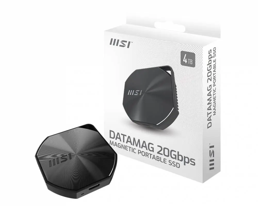 Външен диск MSI DATAMAG 20Gbps, 1TB, USB 3.2 Gen 2x2, SSD 3D NAND - S78-440L0B0-P83