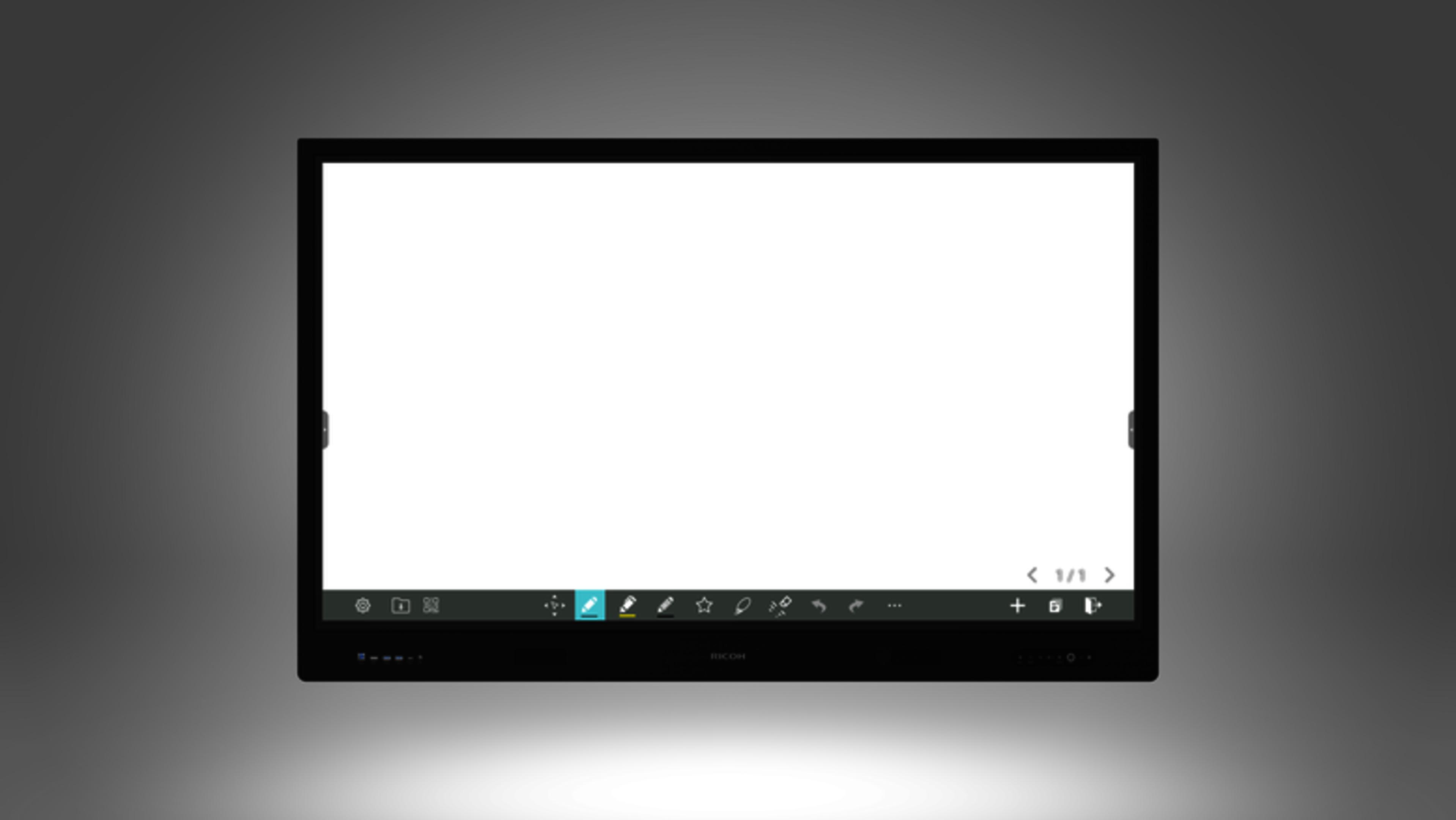 Écran interactif RICOH A6510, 65", 3840 x 2160, HDMI, DP, RS232, USB, Multi-touch, Noir