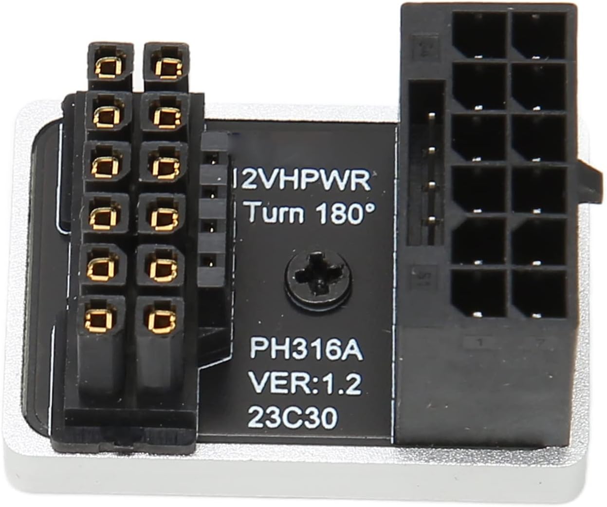 Адаптер Graphics Card PCIe 5.0, ATX3.0, 12VHPWR 600W Power Supply, Cable Adapter 12+4Pin Male To Female 180 Degree Turn Connectors - B - White