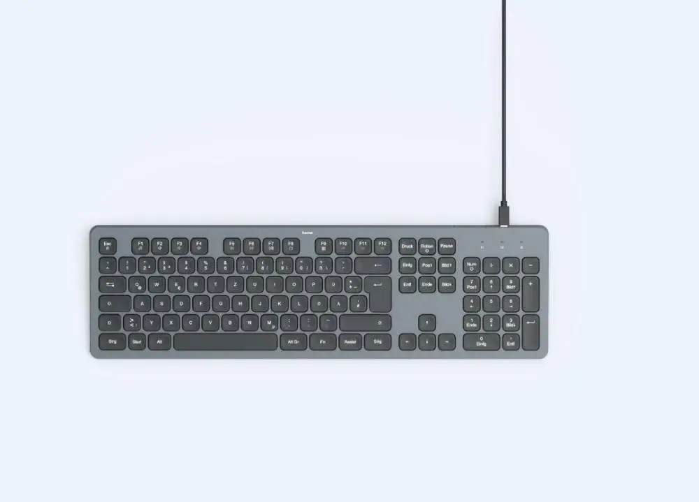 HAMA Teclado Cableado "CK-400", USB, iluminado, tamaño completo, negro