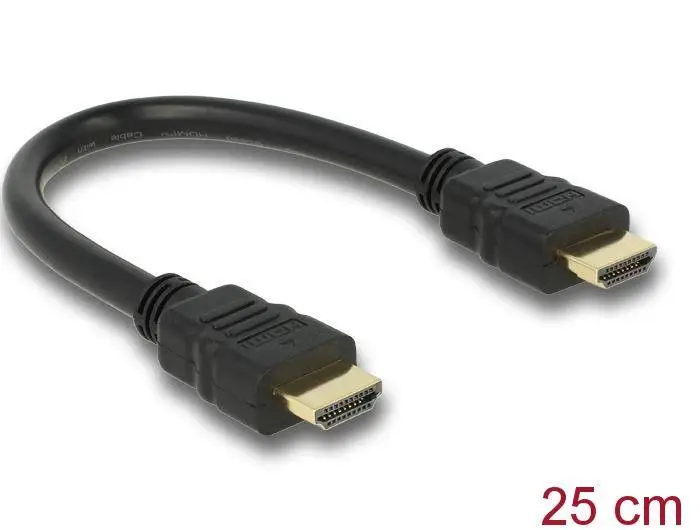 Cable Delock High Speed, HDMI macho - HDMI A macho, 4K, 0.25 m, Ethernet