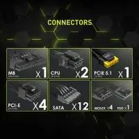 Захранване MSI MAG A1000GL PCIE5 1000W 80 Plus Gold ATX 3.1, PCIe 5.1 PSU