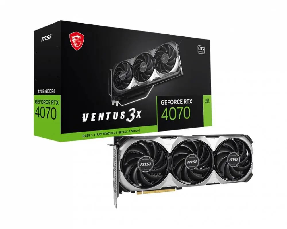 Видео карта MSI GeForce RTX 4070 VENTUS 3X E1 12G OC