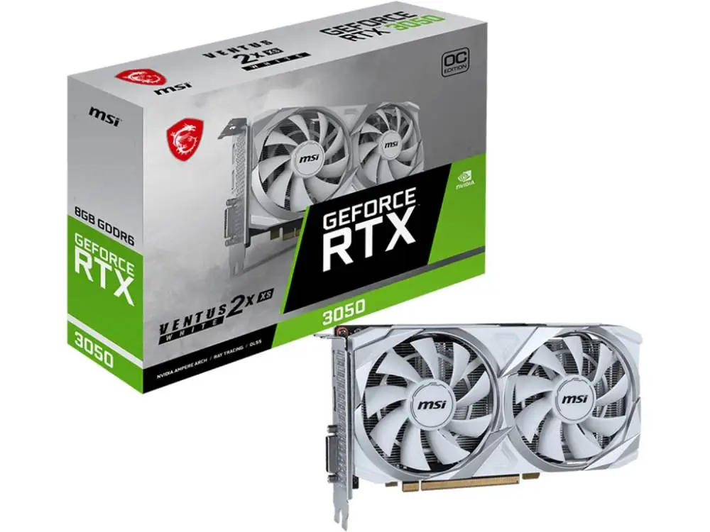 Видео карта MSI GeForce RTX 3050 VENTUS 2X XS WHITE 8G OC