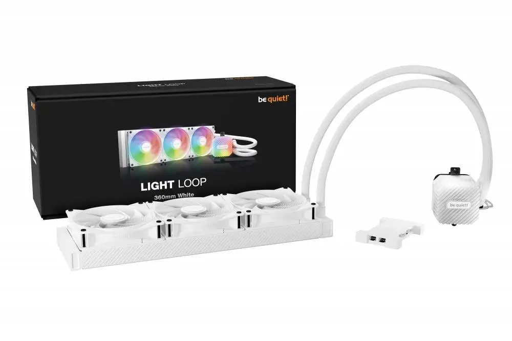 Водно охлаждане за процесор be quiet! LIGHT LOOP 360mm White Water Cooling - BW023