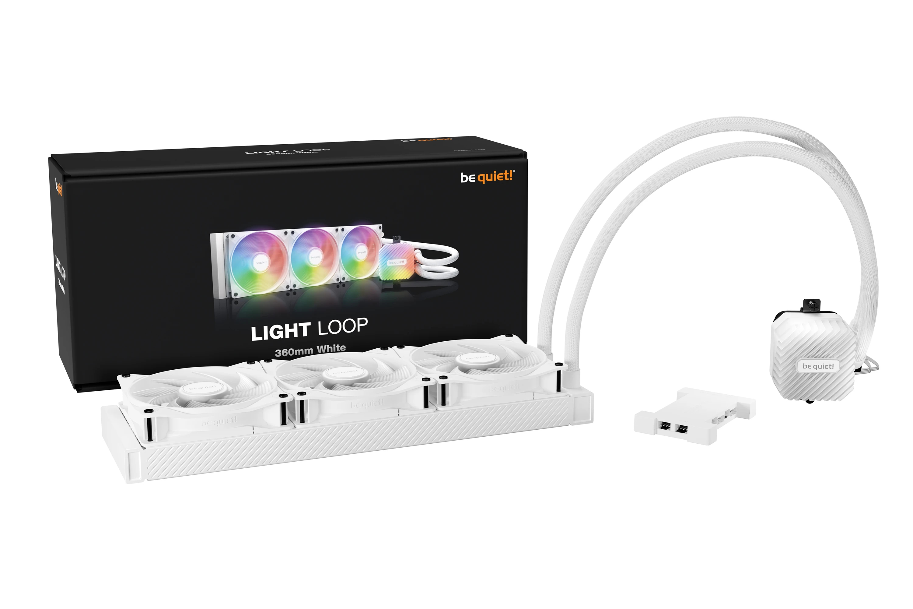Водно охлаждане за процесор be quiet! LIGHT LOOP 360mm White Water Cooling - BW023