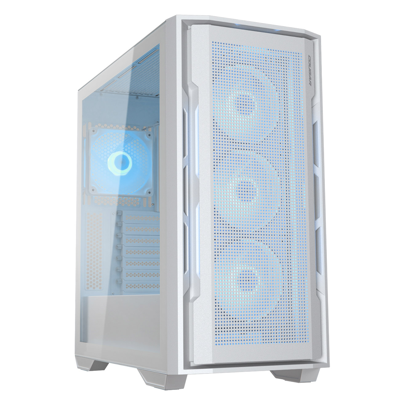 Кутия Cougar UNIFACE RGB Mid-Tower Case White - CGR-5C78W-RGB