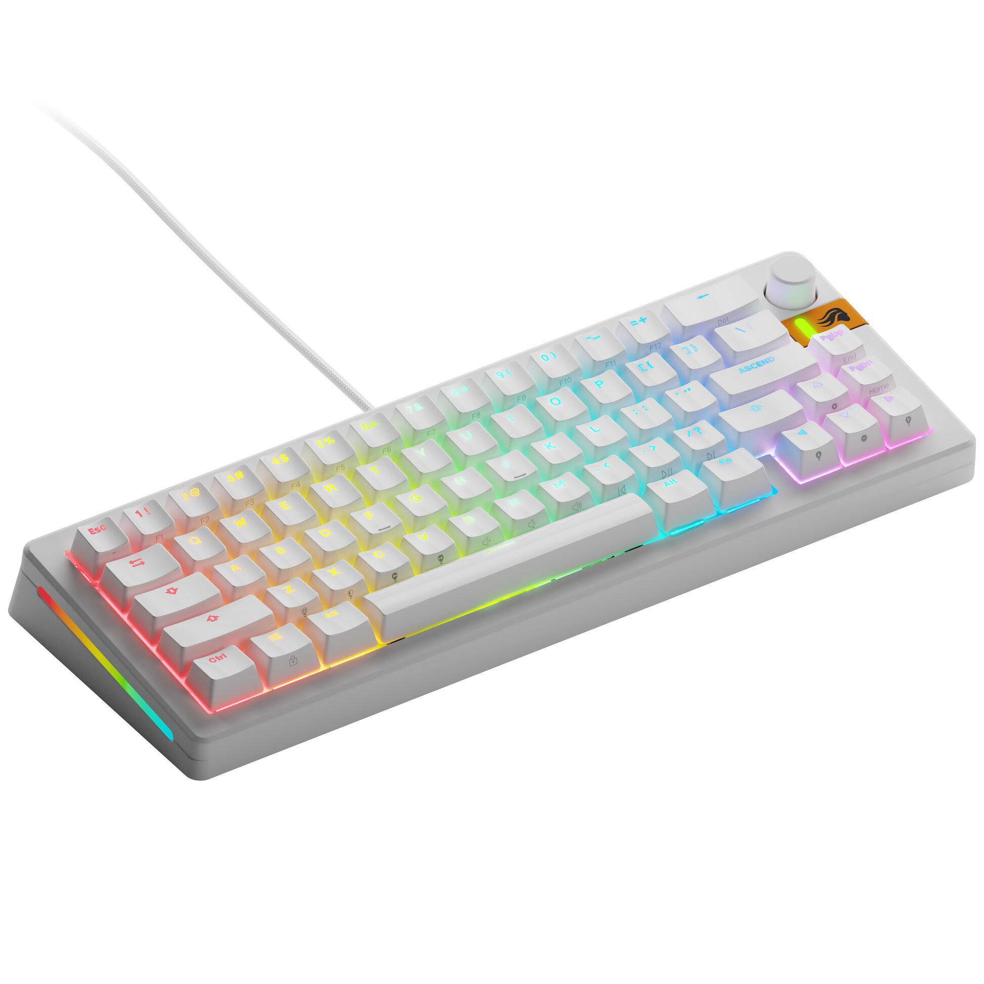 Παιχνιδική μηχανική πληκτρολόγιο Glorious GMMK 3 HE 65% Λευκό - Fox HE Switches