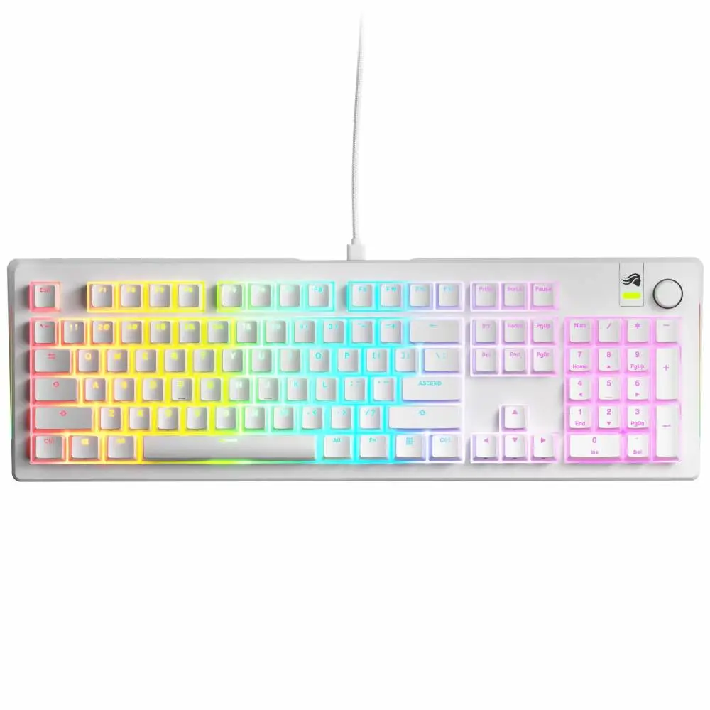 Геймърска механична клавиатура Glorious GMMK 3 100% White - Fox Linear Switches