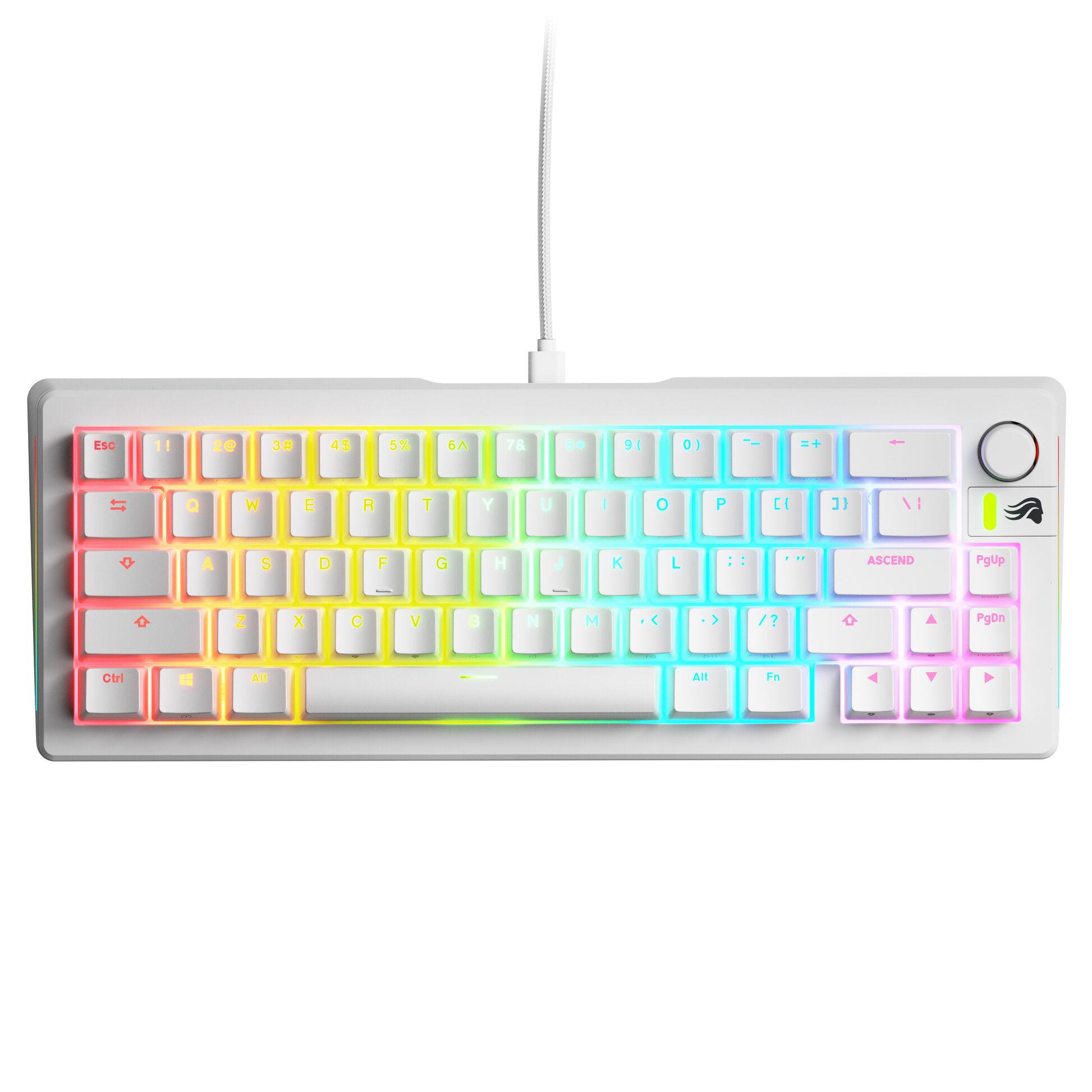 Clavier mécanique de jeu Glorious GMMK 3 65% White - Fox HE Switches