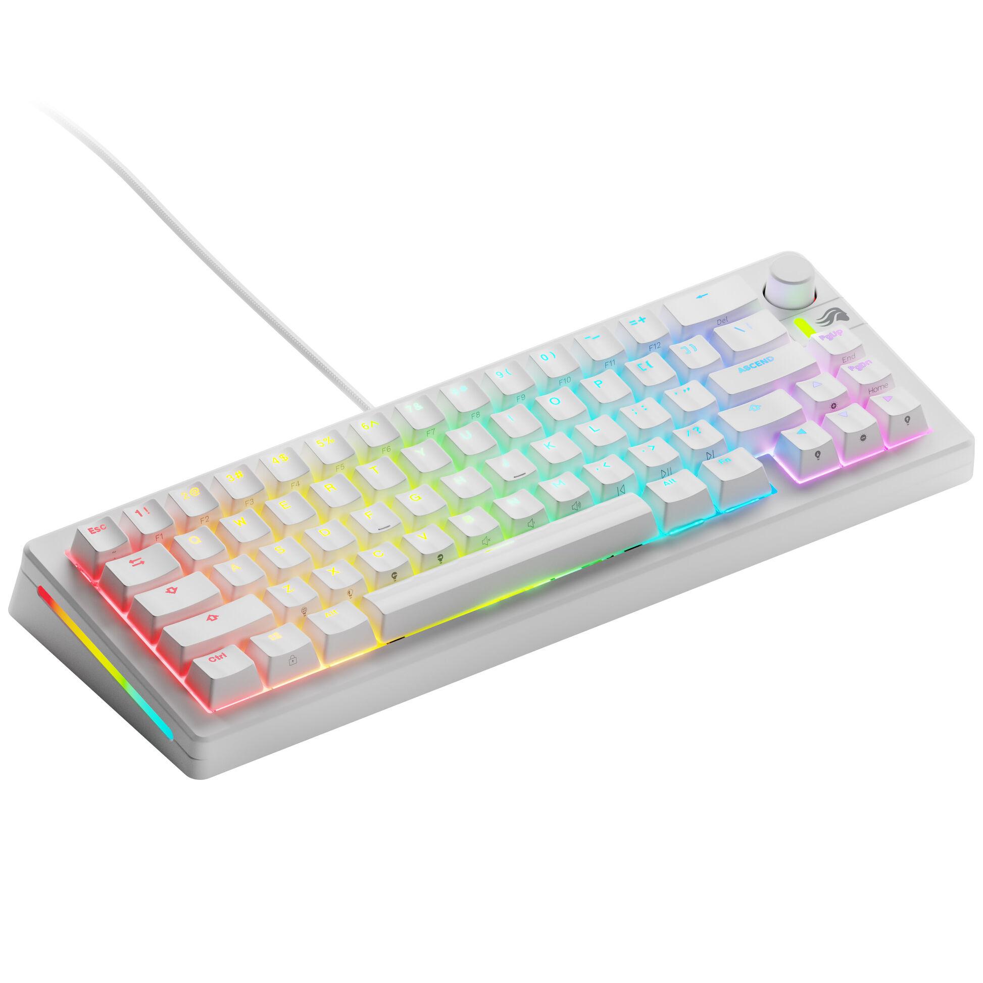 Clavier mécanique de jeu Glorious GMMK 3 65% White - Fox HE Switches