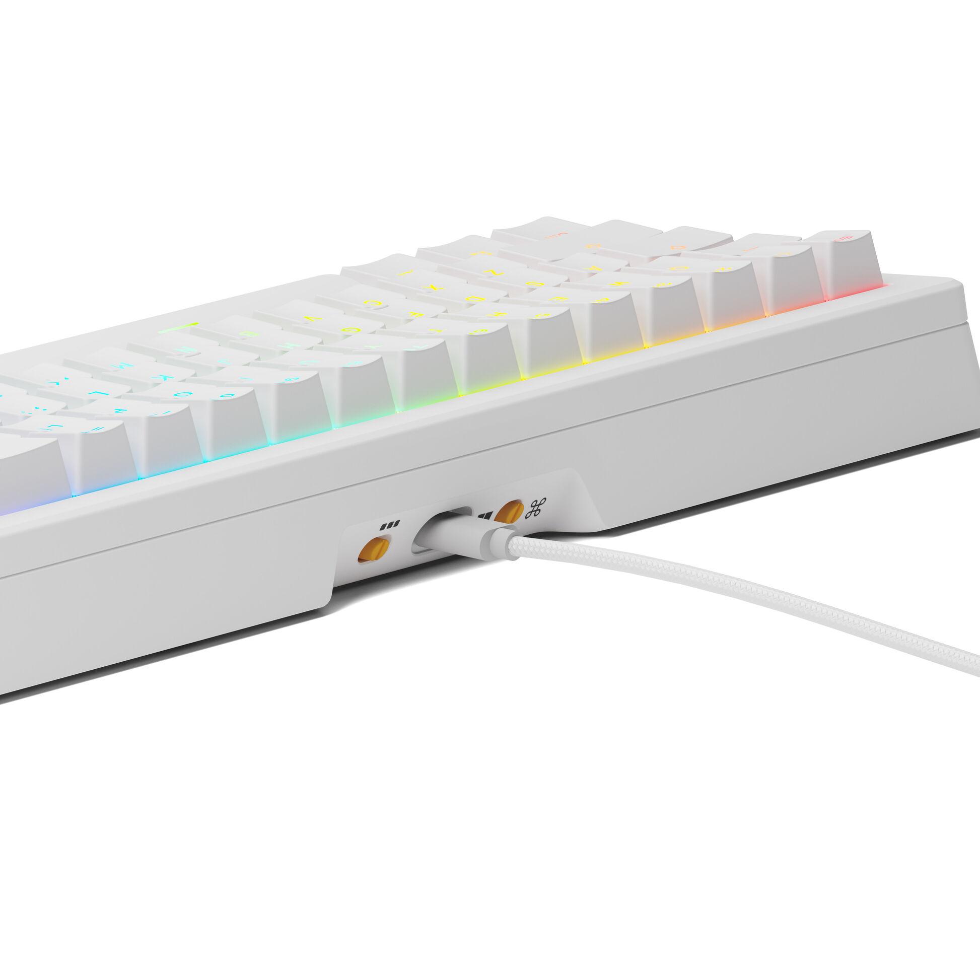 Clavier mécanique de jeu Glorious GMMK 3 65% White - Fox HE Switches